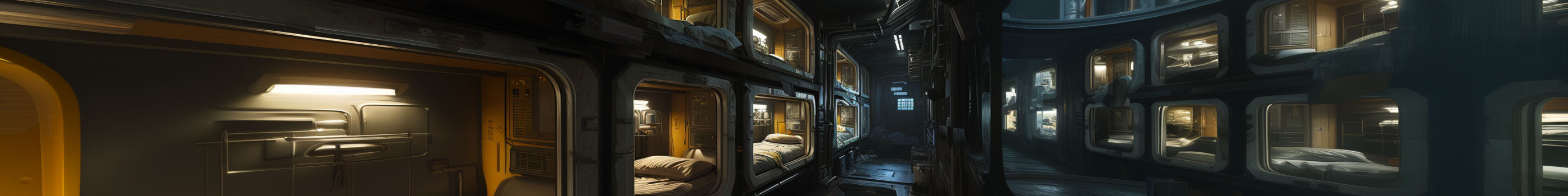 Sleeping cabins at Taromka station in its years as a hotel, 2195-2215